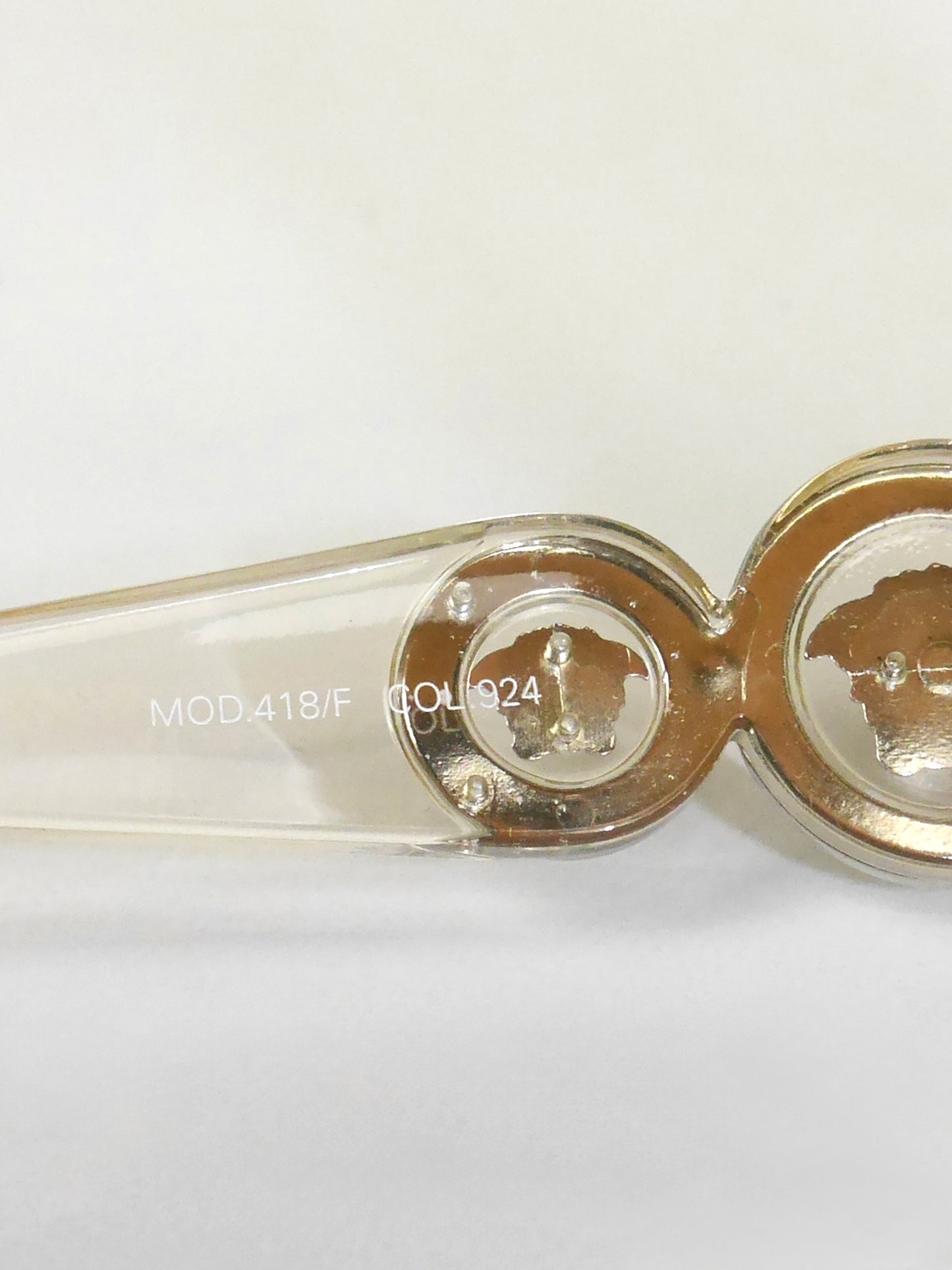 GIANNI VERSACE Fall 1996 Mod. 418F Col. 924 Vintage Medusa Sunglasses w/ Crystal Rhinestones