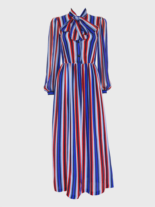 GIVENCHY Nouvelle Boutique 1970s Vintage Silk Maxi Dress