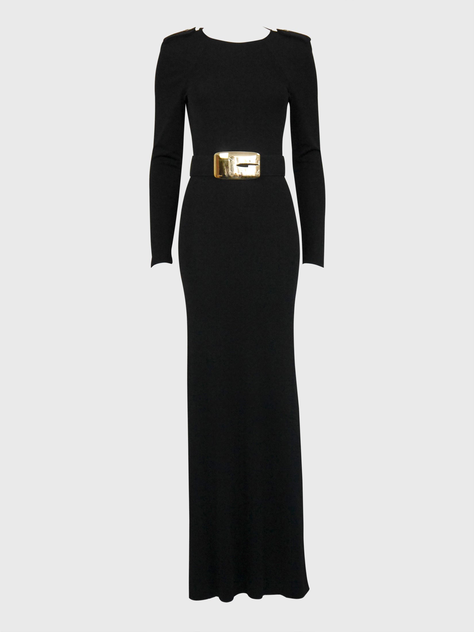 GUCCI by Tom Ford Fall 1996 Vintage Backless Maxi Dress w/ Logo Belt S –  VINTAGE VON WERTH