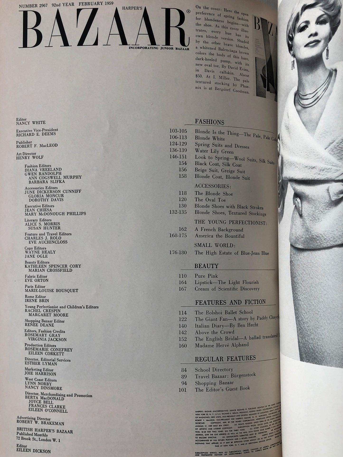 HARPER'S BAZAAR US February 1959
