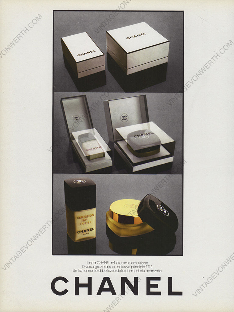 CHANEL 1979 Beauty Skincare Vintage Magazine Advertisement