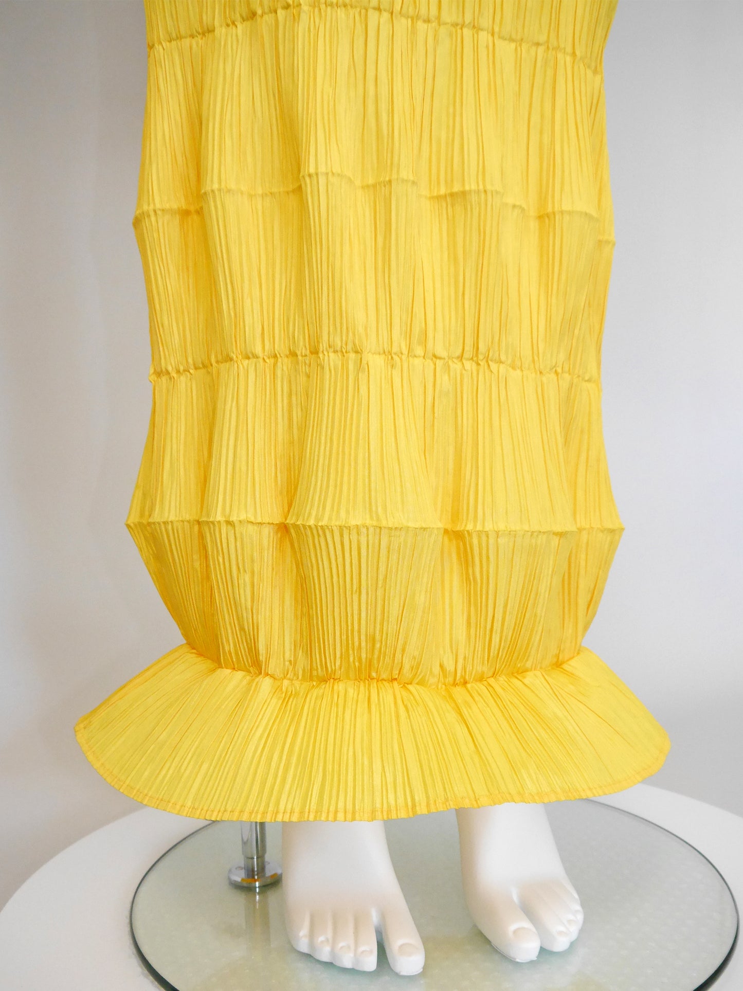 ISSEY MIYAKE Spring 1994 Vintage Pleated "Flying Saucer" Maxi Dress Size M