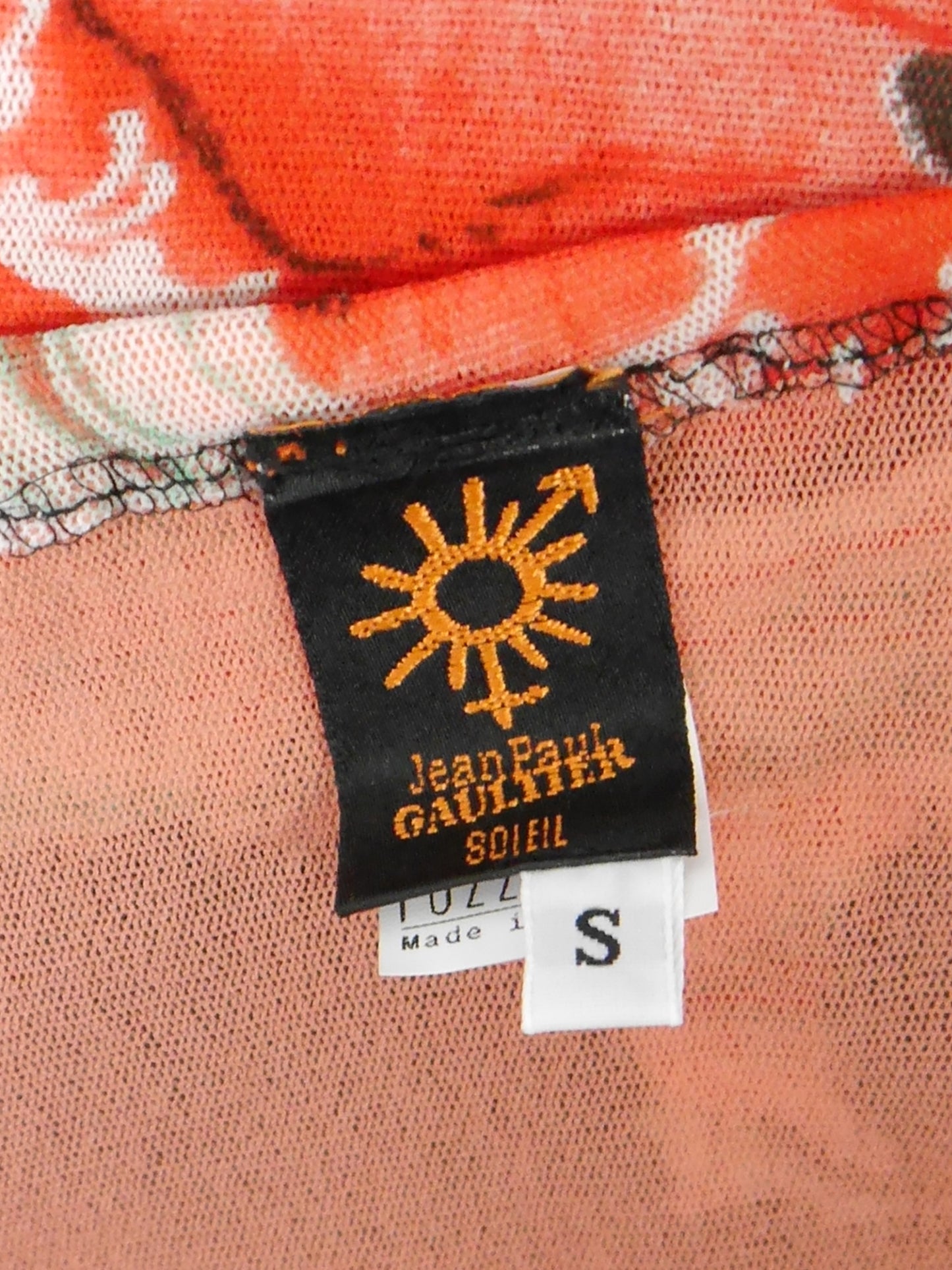 JEAN PAUL GAULTIER 1990s Vintage Mesh Shirt & Maxi Skirt Ensemble Dragon Eagle Print