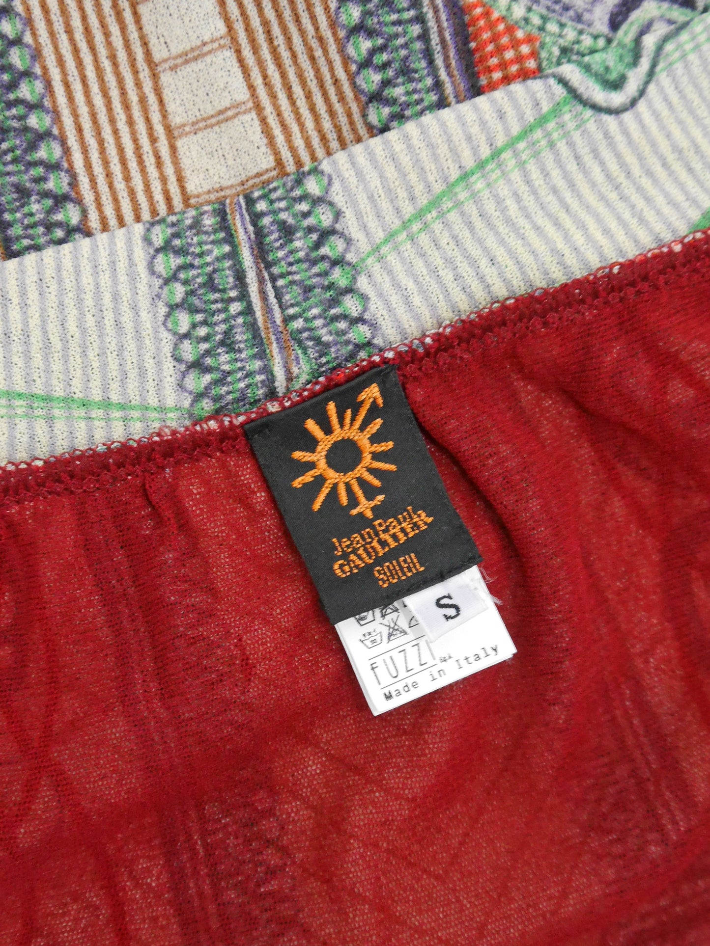 JEAN PAUL GAULTIER 1990s Vintage Money Bank Note Print Maxi Skirt Pareo Size XS-S