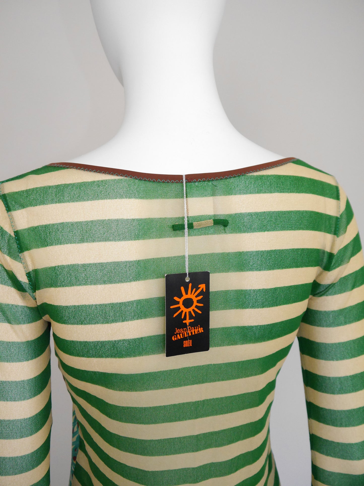 JEAN PAUL GAULTIER "Amour au Soleil" 1990s 2000s Vintage Mesh Shirt & Palazzo Pants Set NWT Size L