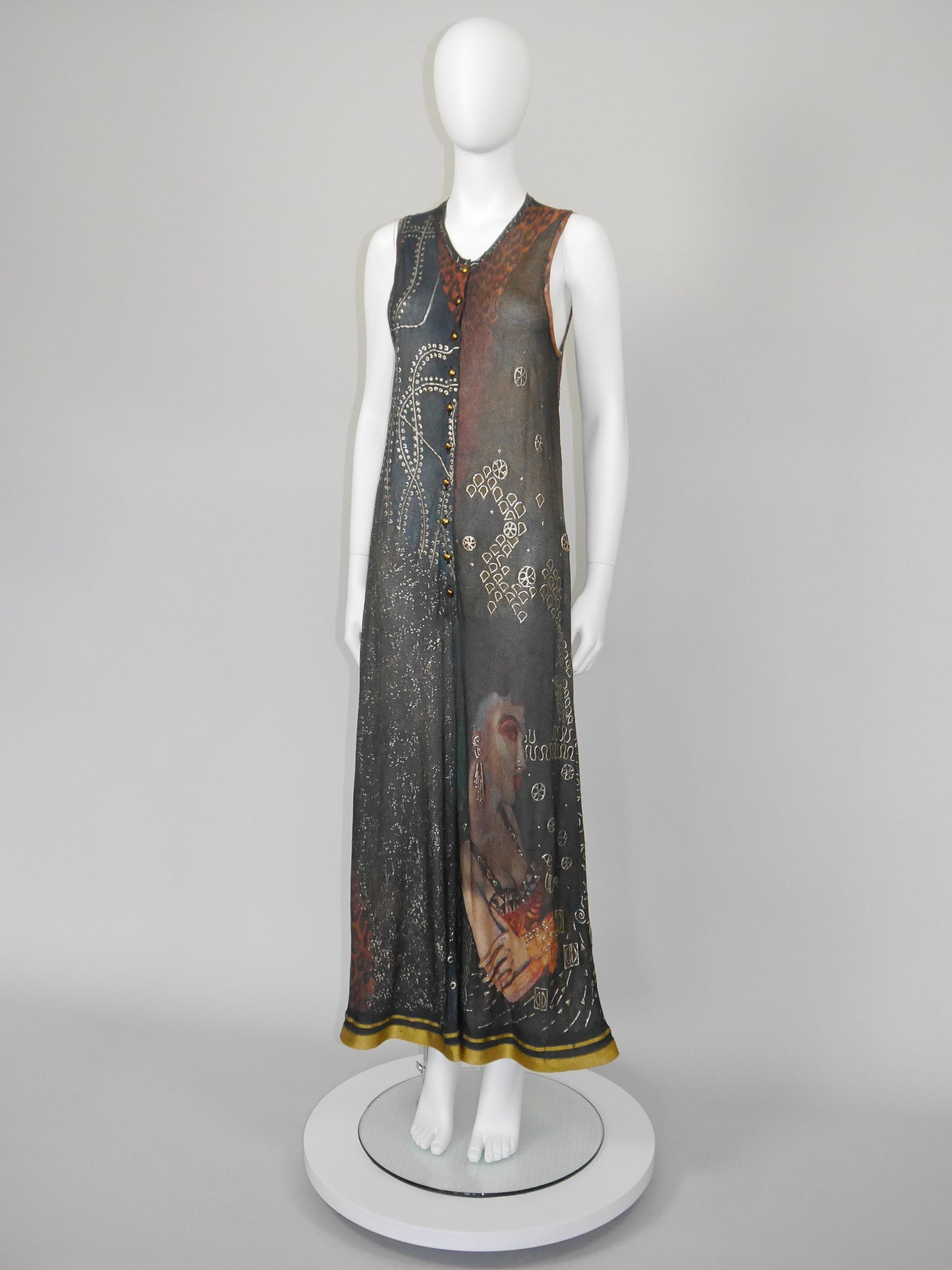 JEAN PAUL GAULTIER Spring 1989 Vintage Rare Jumpsuit w/ Elaborate Print Size S-M