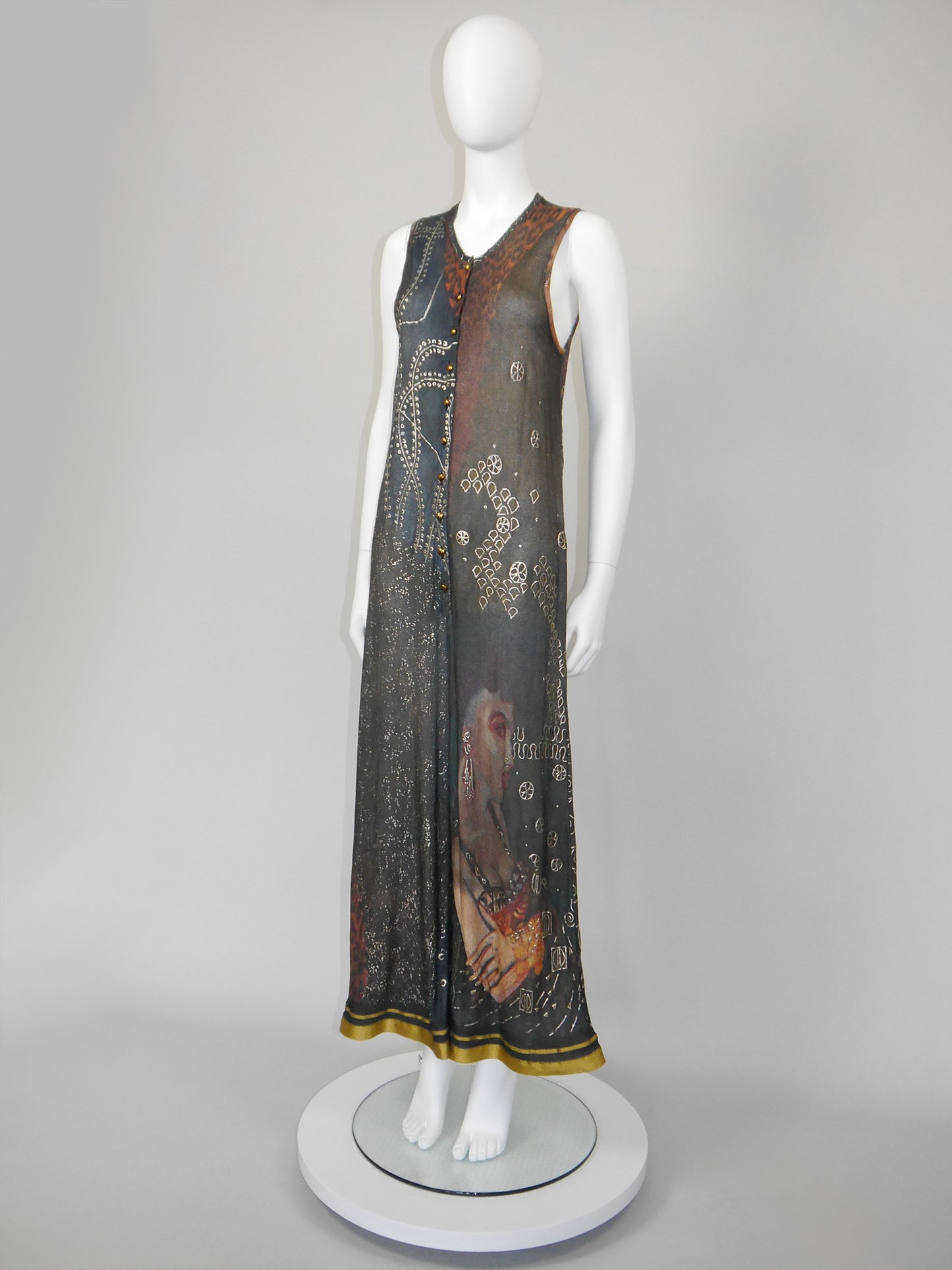 JEAN PAUL GAULTIER Spring 1989 Vintage Rare Jumpsuit w/ Elaborate Print Size S-M