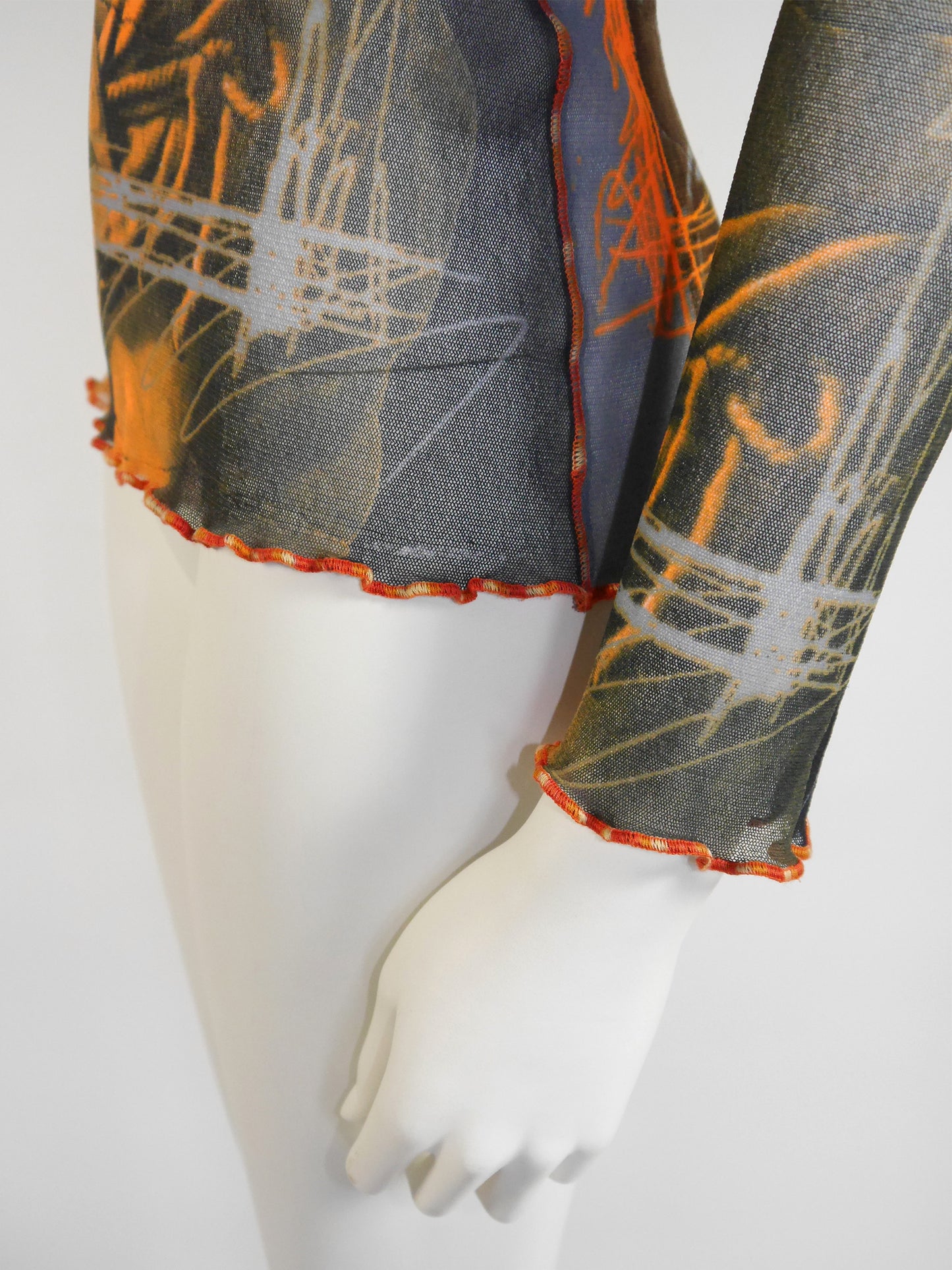 JEAN PAUL GAULTIER Spring 1999 Vintage Venus de Milo Mesh Longsleeve Top Shirt Size M