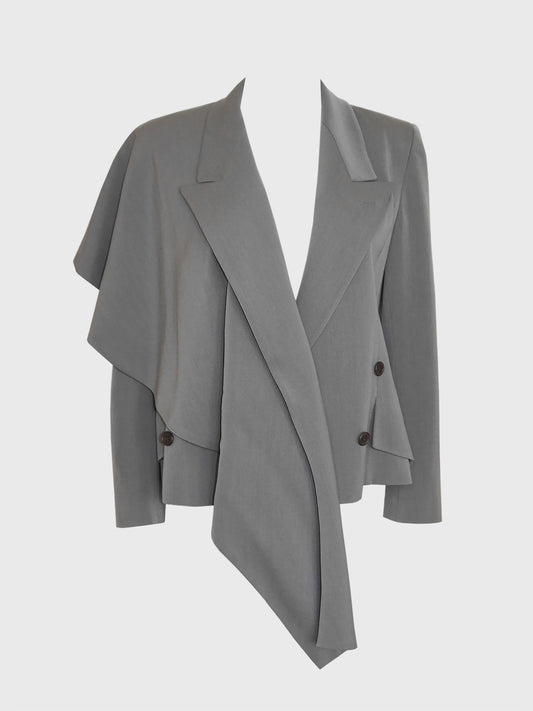 JOHN GALLIANO London Fall 1988 Hairclips Collection Asymmetrical Jacket