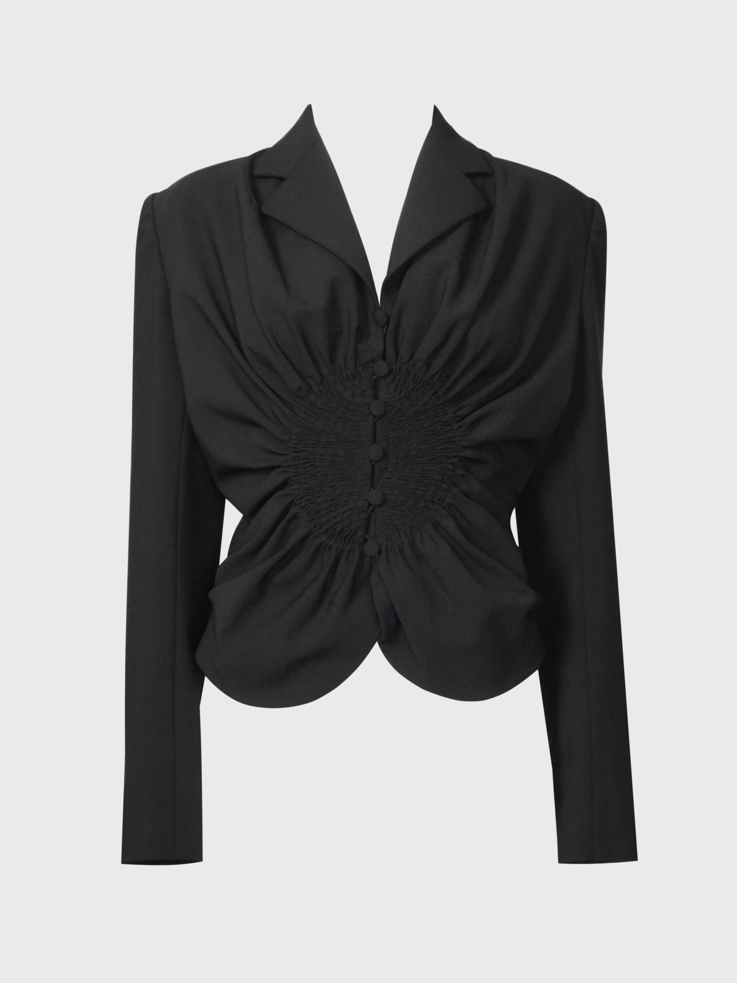 JOHN GALLIANO Fall 1997 Vintage Jacket w/ Circular Smocked Detail Size S-M