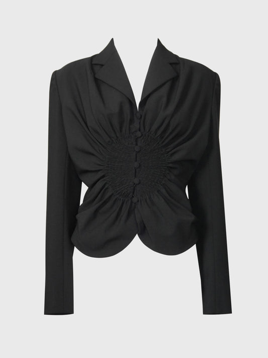 JOHN GALLIANO Fall 1997 Vintage Jacket w/ Circular Smocked Detail Size S-M