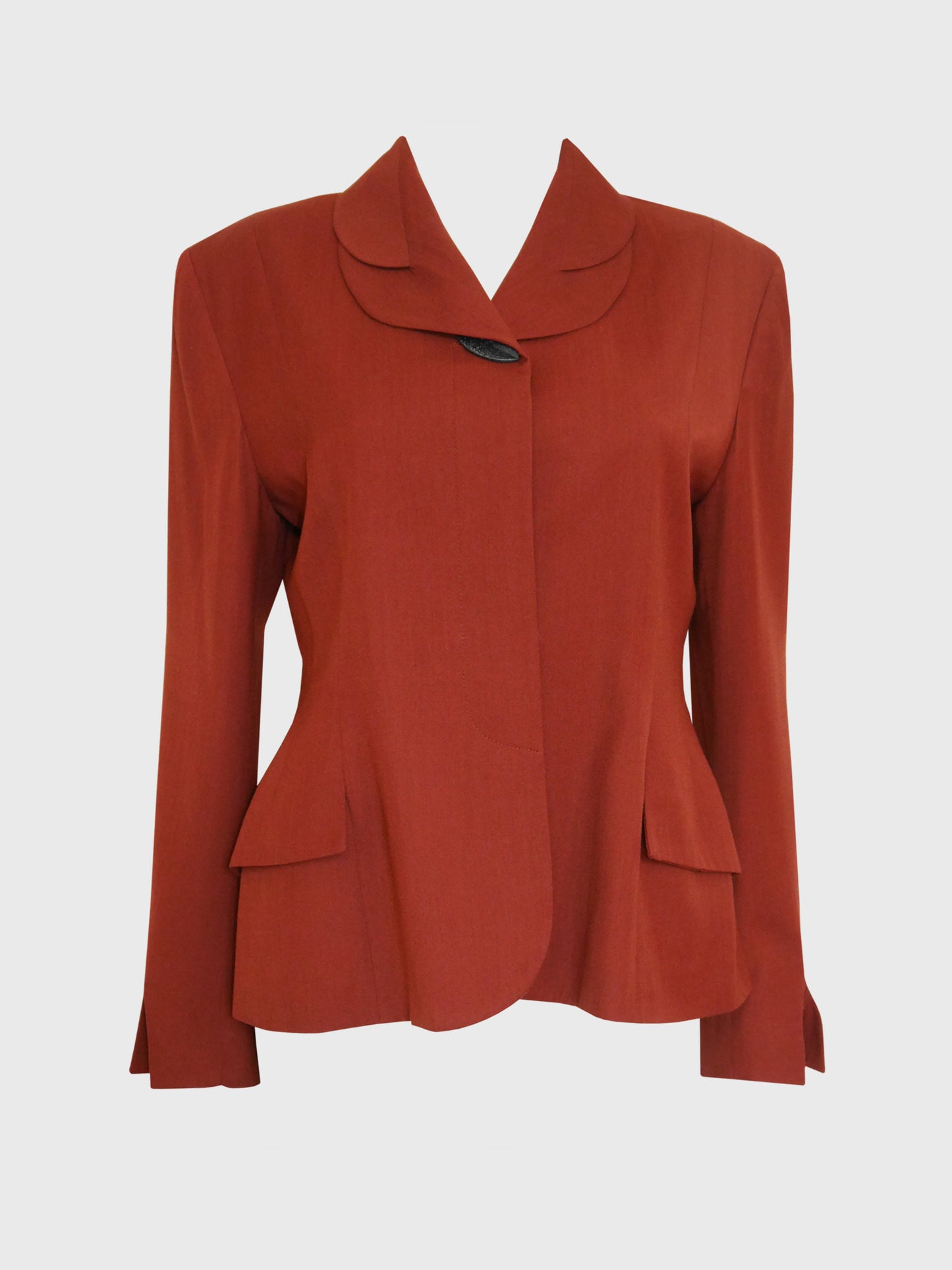 JOHN GALLIANO London 1980s Vintage Rust Red Jacket