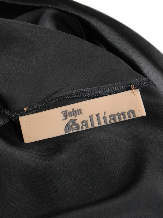 JOHN GALLIANO Spring 2003 Vintage Backless Cowl Neck Maxi Evening Gown
