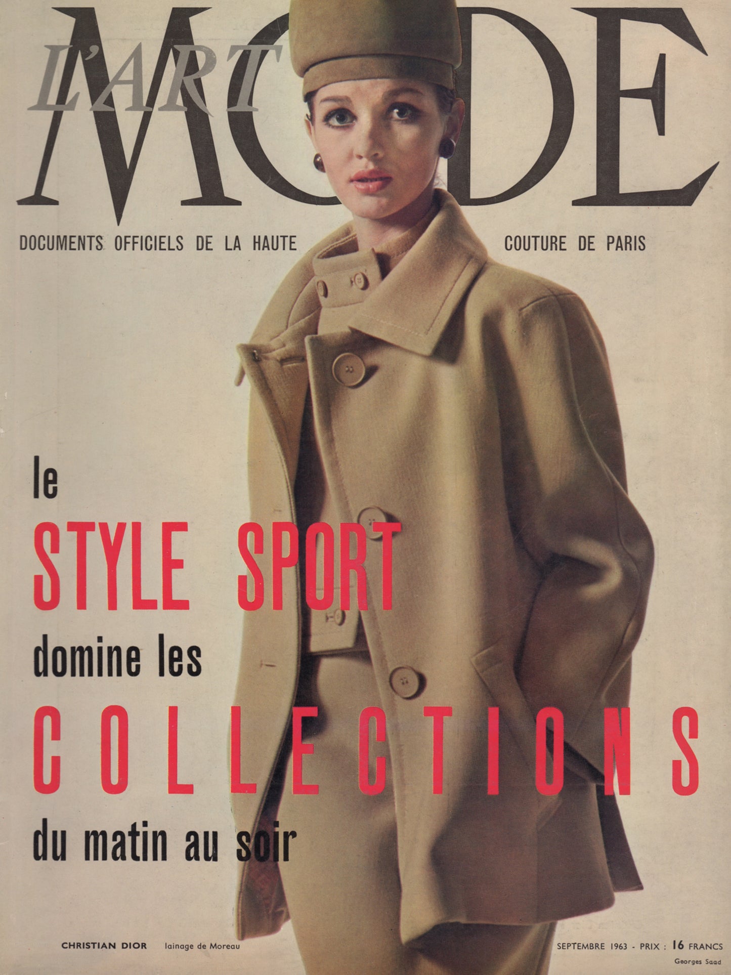 L'ART ET LA MODE September 1963