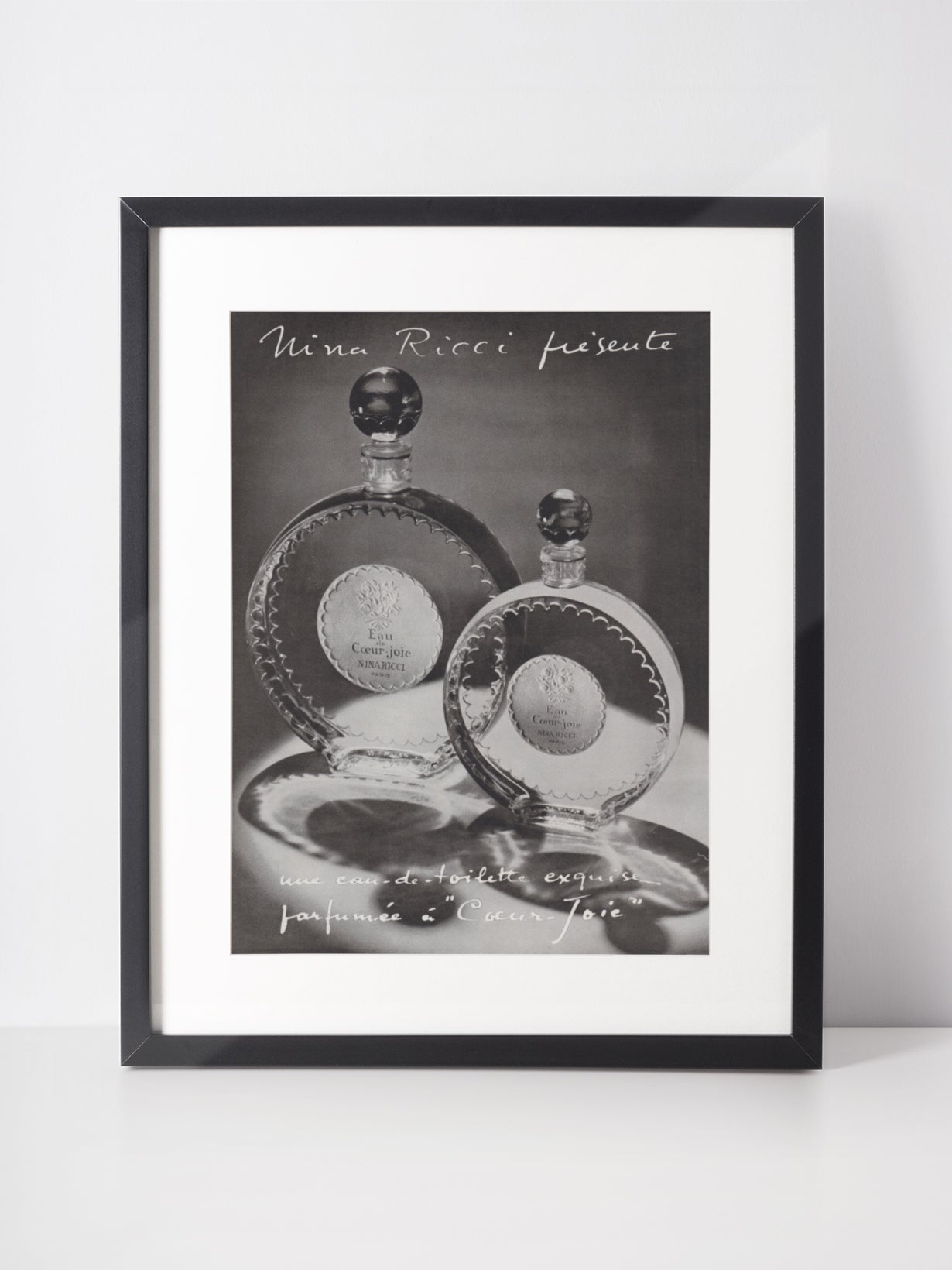 NINA RICCI 1947 Vintage Advertisement 1940s Eau de Cœur-Joie Perfume Print Ad Fragrance Parfum