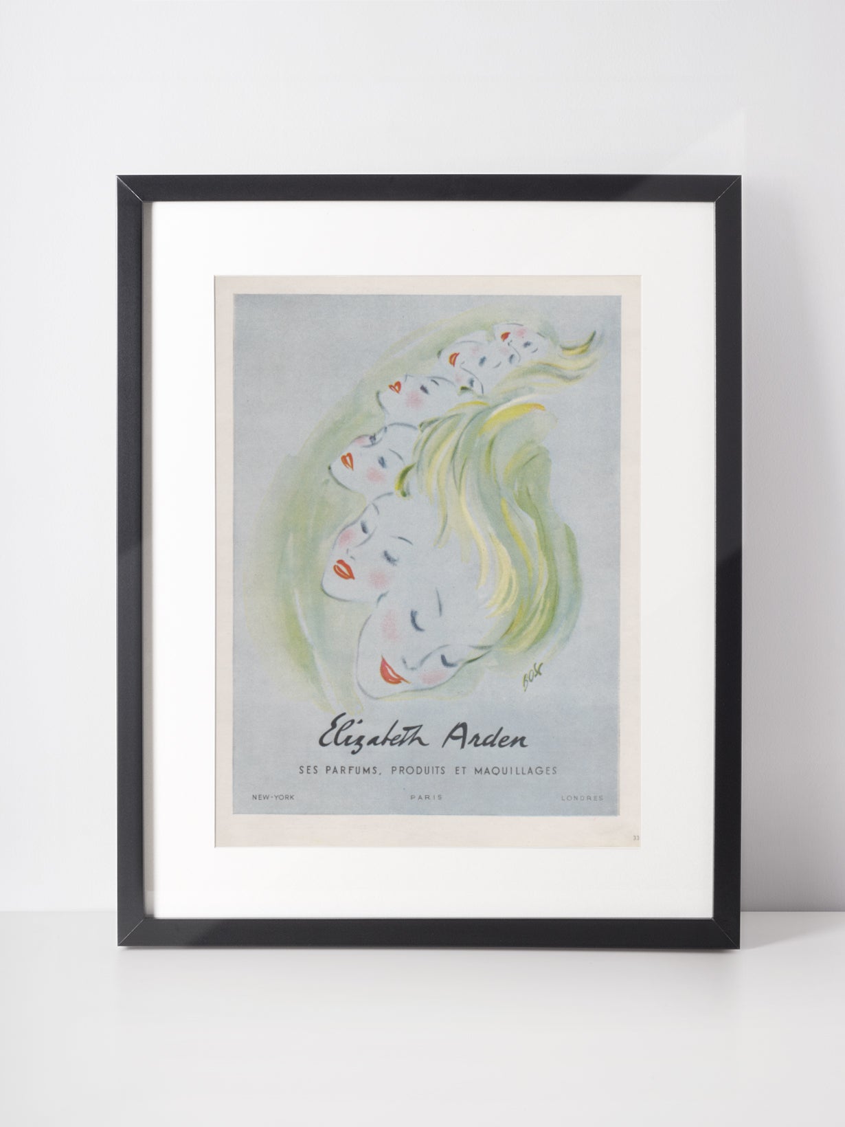 ELIZABETH ARDEN 1947 Vintage Advertisement 1940s Beauty Print Ad Perfume Makeup