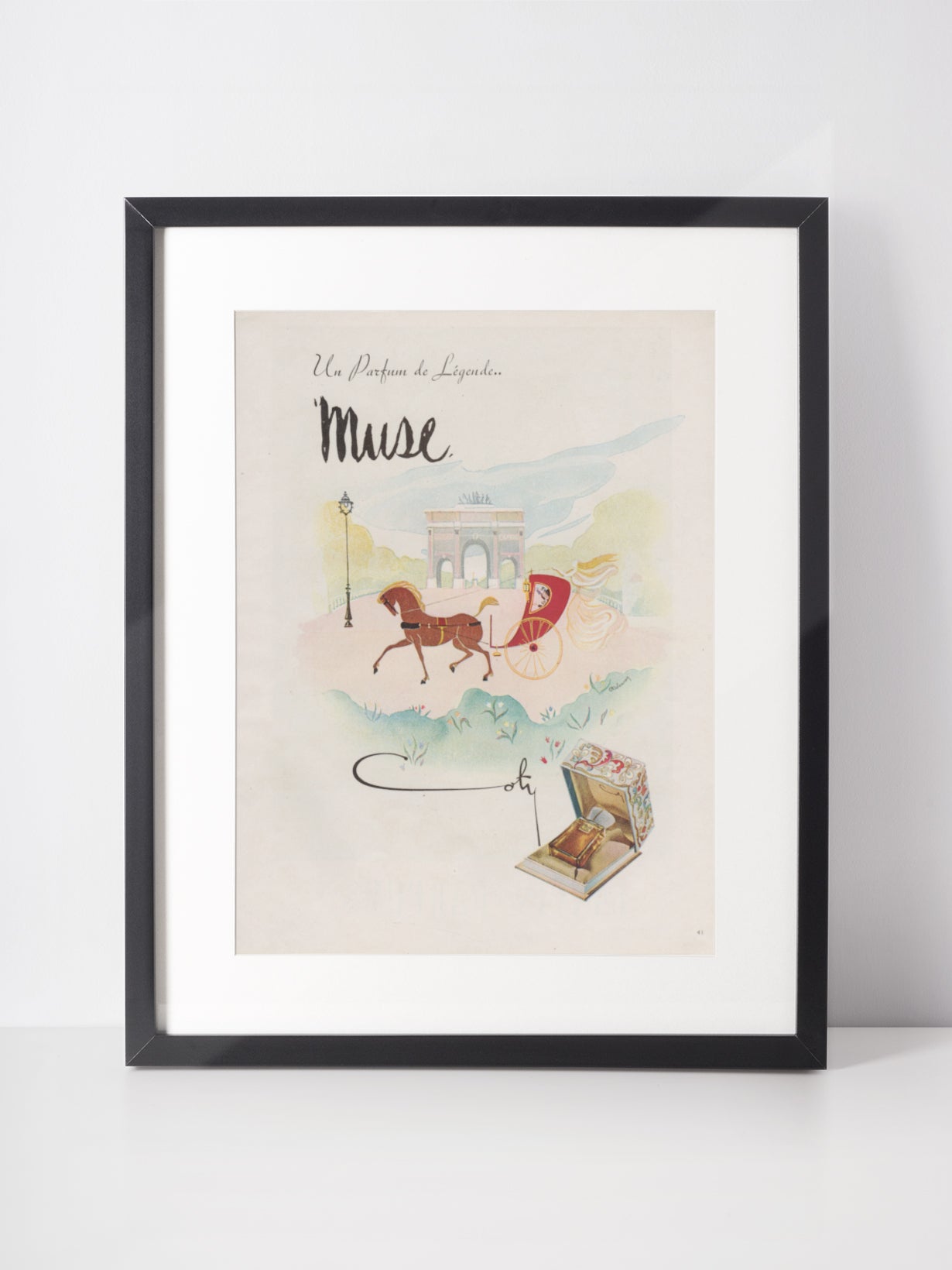 LANVIN 1947 Vintage Advertisement 1940s Perfume Print Ad Fragrance Parfum