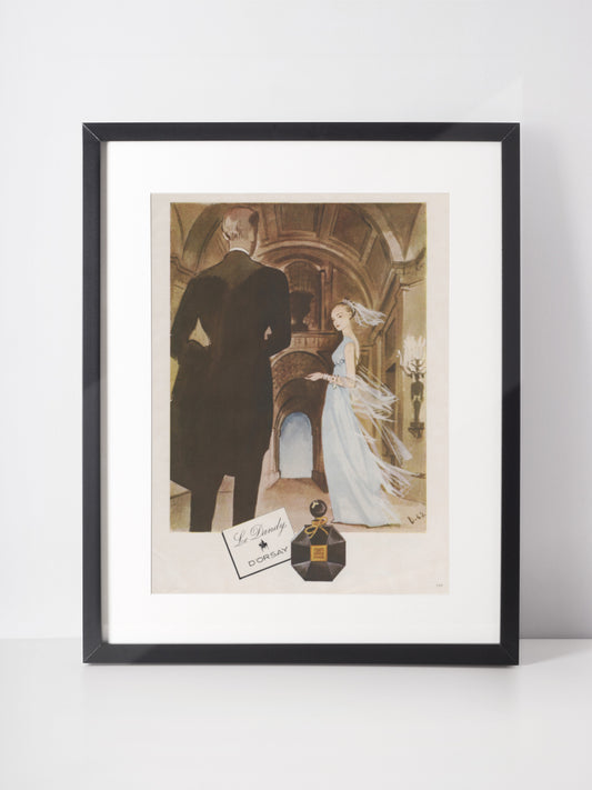 D'ORSAY 1947 Vintage Advertisement 1940s Le Dandy Perfume Print Ad Fragrance Parfum