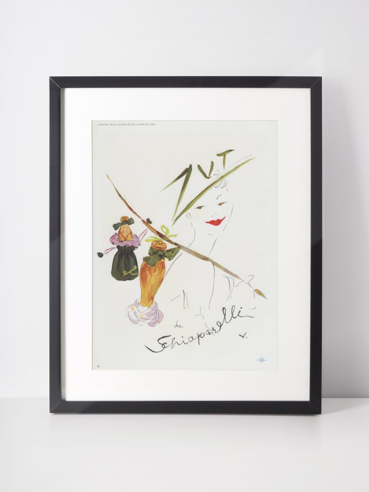 SCHIAPARELLI 1950 Vintage Print Advertisement Zut Perfume Ad