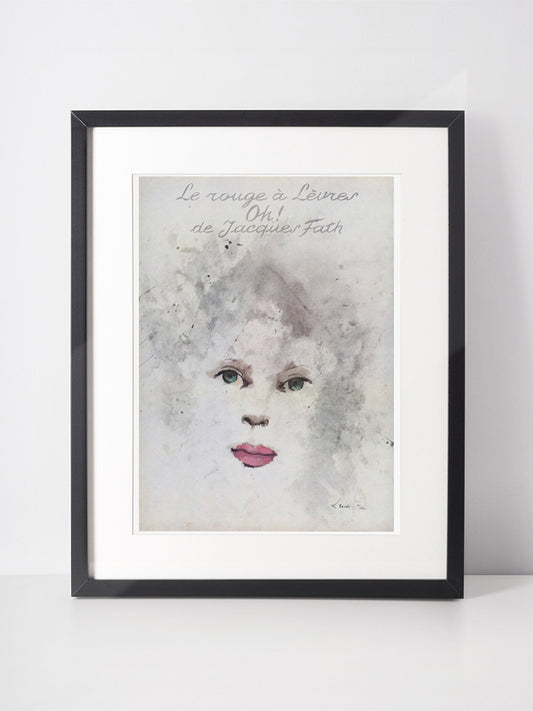 JACQUES FATH 1956 Vintage Advertisement 1950s Beauty Print Ad Leonor Fini