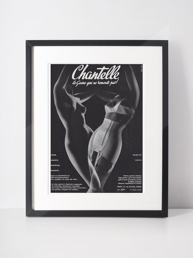 CHANTELLE 1956 Vintage Advertisement Lingerie Print Ad 1950s