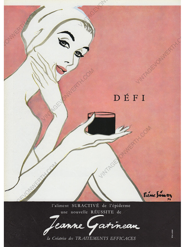 PAYOT 1956 Vintage Advertisement 1950s Beauty Print Ad René Gruau
