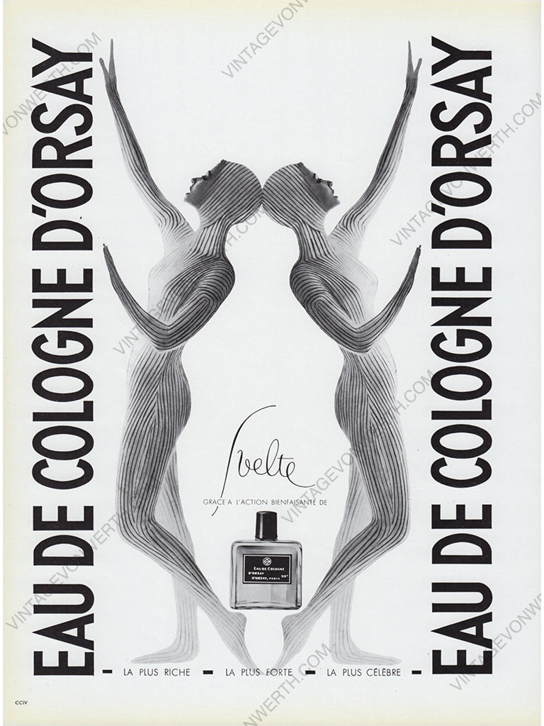 D'ORSAY 1958 Vintage Print Magazine Advertisement Perfume Parfum 1950s
