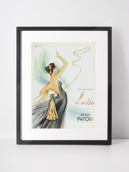 JEAN PATOU 1958 Vintage Print Magazine Advertisement Perfume 1950s