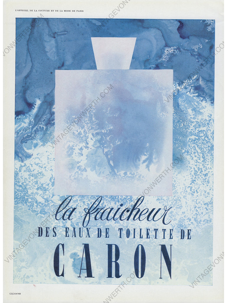 CARON 1962 Vintage Advertisement 1960s Perfume Ad Print