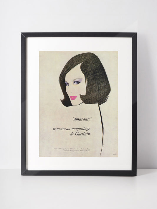 GUERLAIN 1962 Vintage Advertisement 1960s Beauty Print Ad