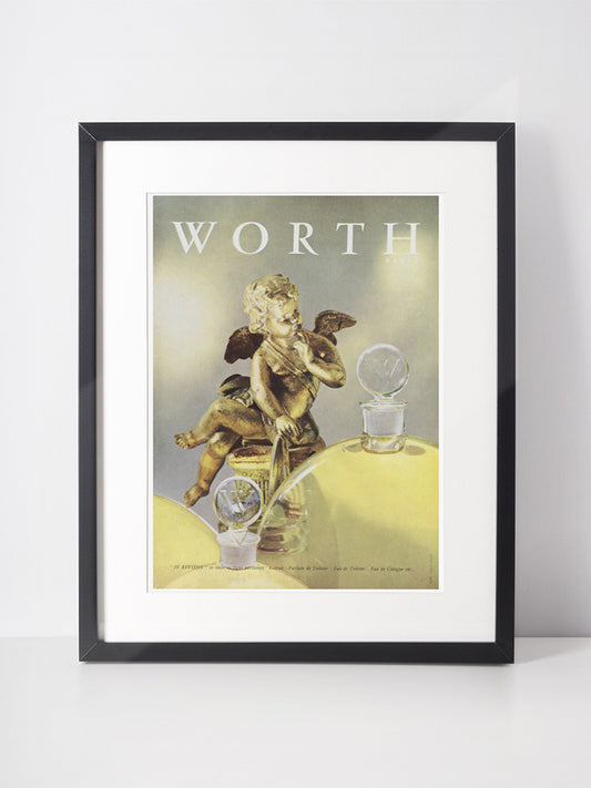 WORTH 1963 Vintage Advertisement 1960s Perfume Ad Je Reviens
