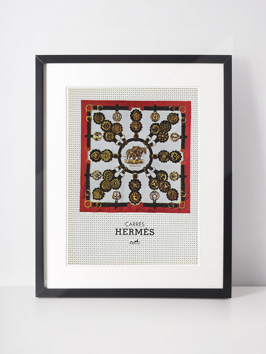 HERMÈS 1964 Vintage Advertisement 1960s Carrés Silk Scarf Print Ad
