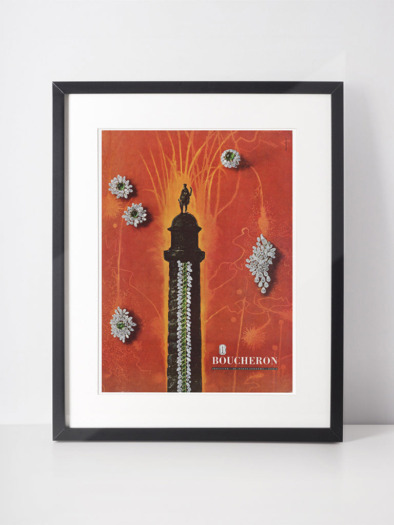 BOUCHERON 1965 Vintage Advertisement 1960s Jewelry Print Ad