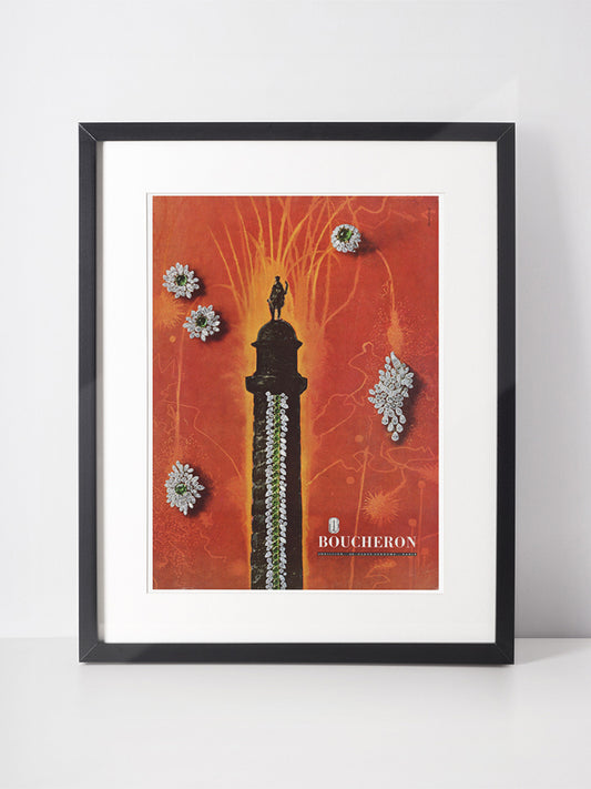 BOUCHERON 1965 Vintage Advertisement 1960s Jewelry Print Ad