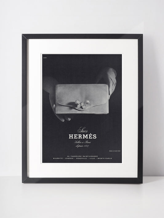 HERMÈS 1966 Vintage Advertisement 1960s Hermès Bag Ad