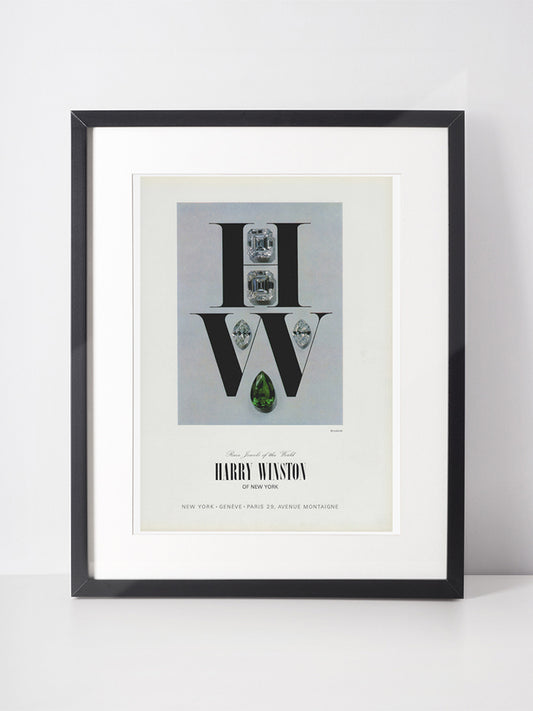 HARRY WINSTON 1967 Vintage Advertisement 1960s Jewelry Ad