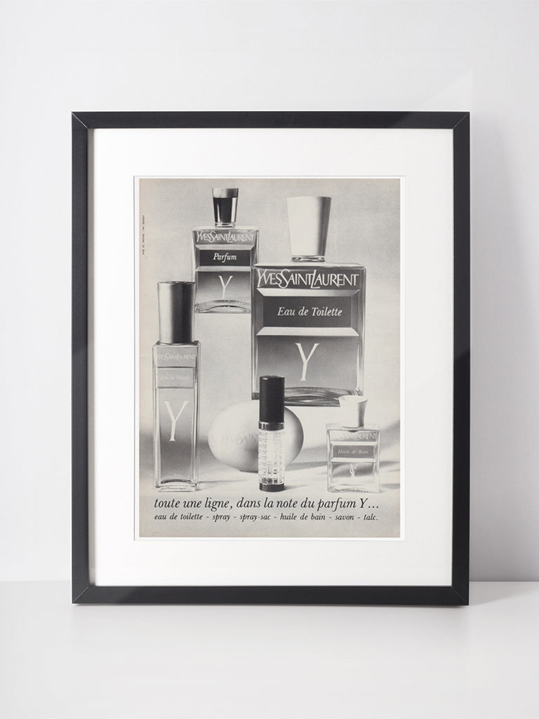 YVES SAINT LAURENT 1967 Y Perfume Vintage Print Advertisement 1960s Parfum Ad