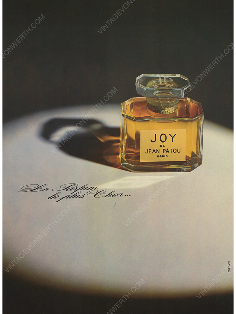 JEAN PATOU 1969 Vintage Advertisement 1960s Joy Perfume Ad