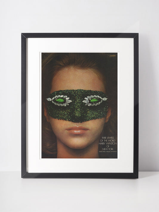 HARRY WINSTON 1970 Vintage Advertisement 1970s Print Ad Jewelry