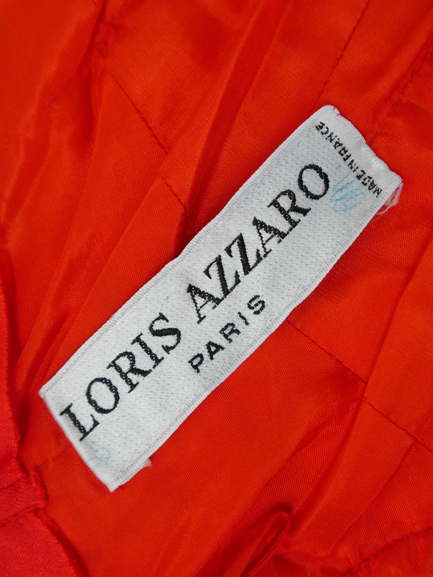 LORIS AZZARO 1970s Vintage Draped Red Jersey Maxi Evening Dress Gown Size XS