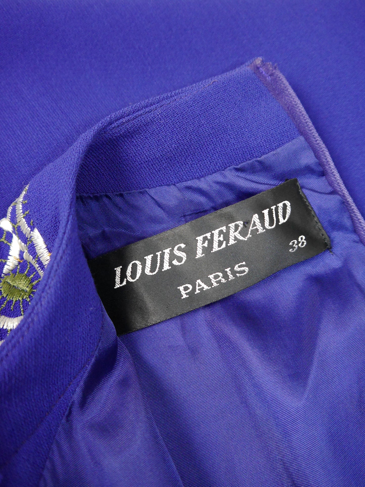 LOUIS FÉRAUD Fall 1969 Vintage Embroidered Space Age Folklore Dress Size XS