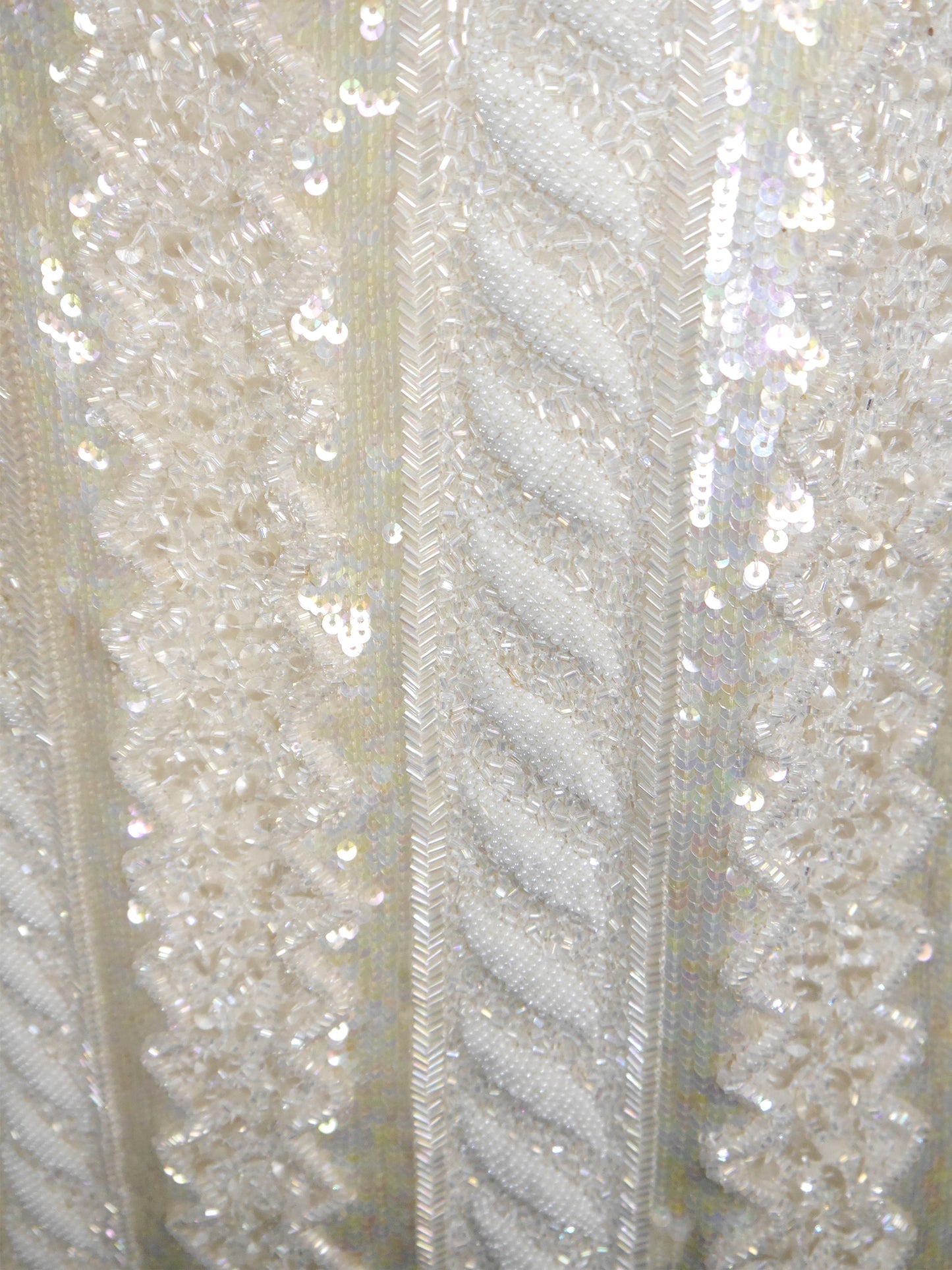 LOUIS FÉRAUD 1980s Vintage Fully Beaded Cable Knit Trompe l'Oeil Evening Top Size XS-M