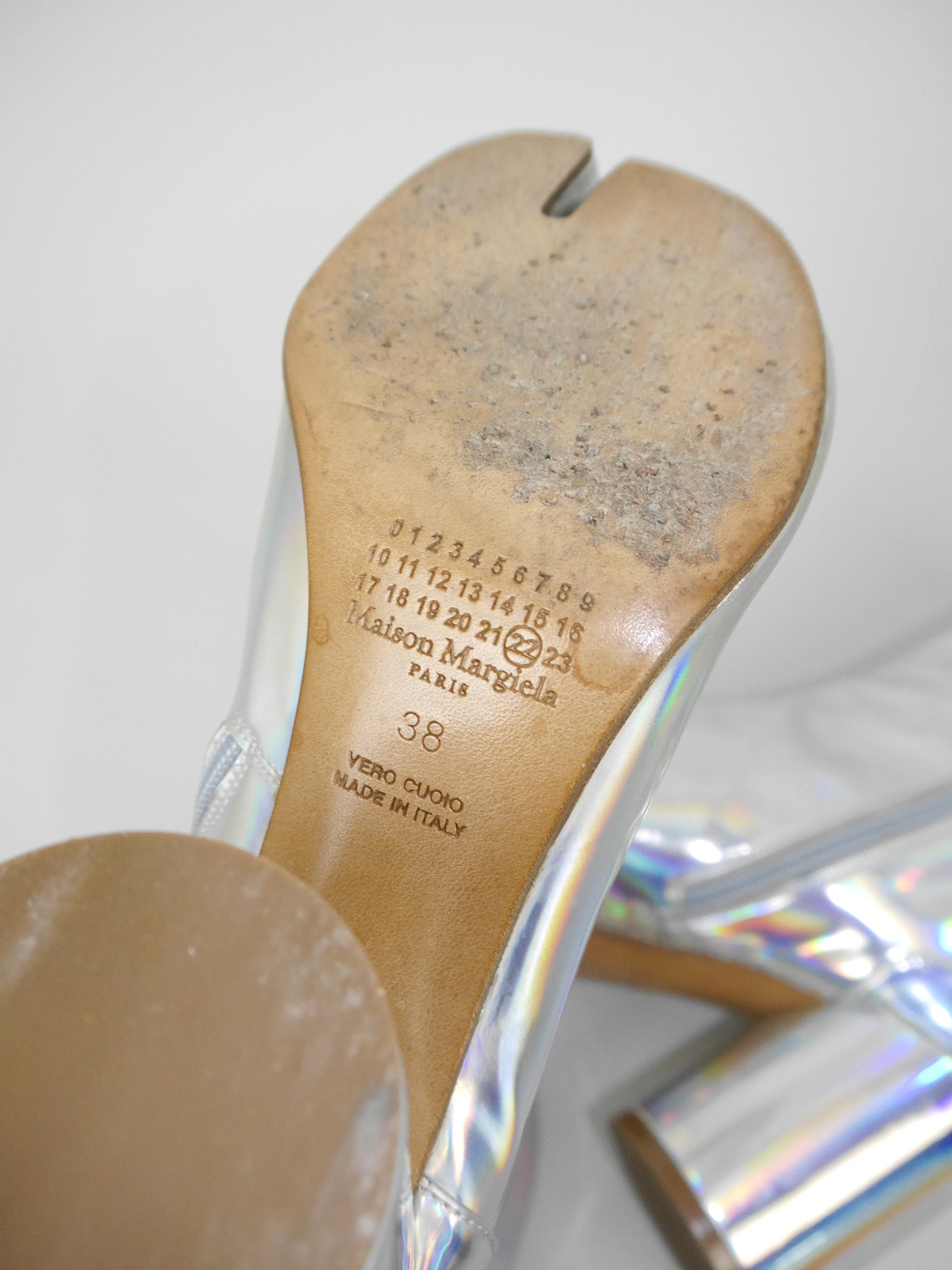 MAISON MARTIN MARGIELA Fall 2018 Vintage Holographic Tabi Boots EU 38
