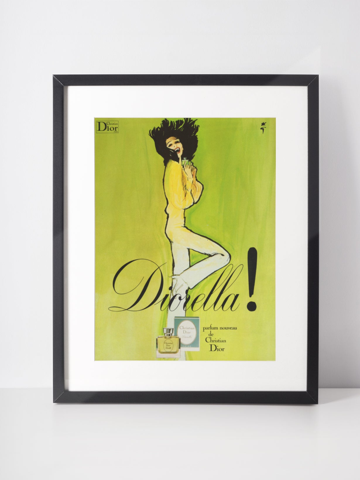 CHRISTIAN DIOR 1972 Vintage Advertisement Diorella Perfume René Gruau