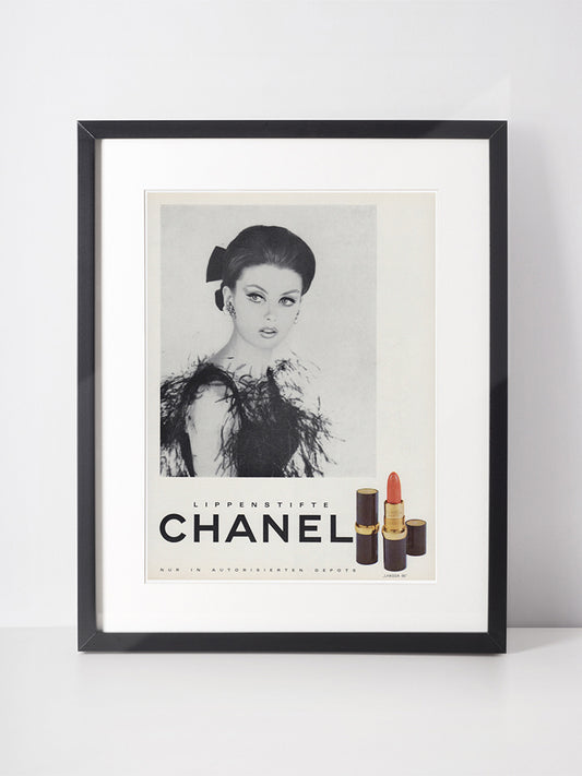 CHANEL 1965 Vintage Advertisement 1960s Beauty Print Ad Lipstick
