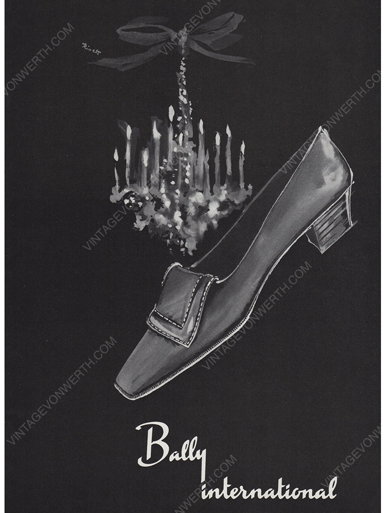 BALLY 1965 Vintage Advertisement 1960s Footwear Shoe Print Ad