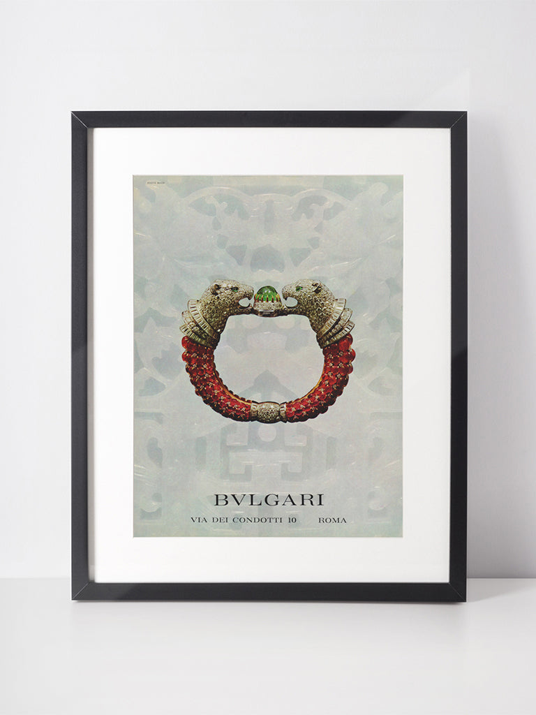 BVLGARI 1966 Vintage Advertisement 1960s Bulgari Jewelry Print Ad