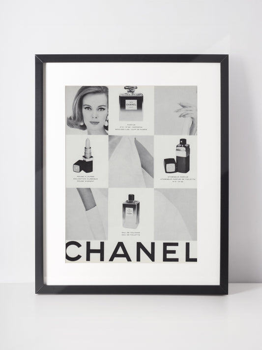 CHANEL 1966 No. 5 Perfume Beauty Vintage Print Advertisement Fragrance Parfum Lipstick