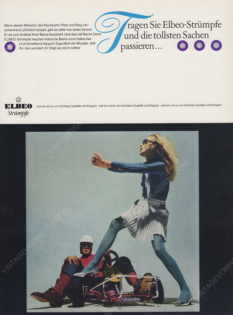 ELBEO 1967 Vintage Print Advertisement Hosiery Magazine Ad