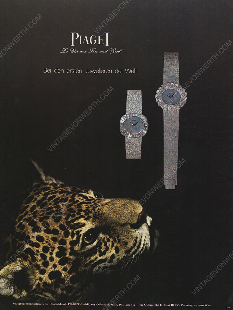 PIAGET 1971 Vintage Advertisement 1970s Luxury Watches Print Ad